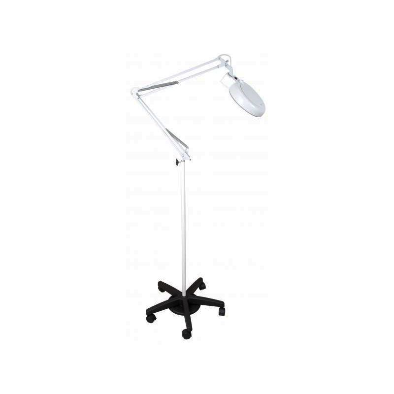 Lamp with magnifying glass