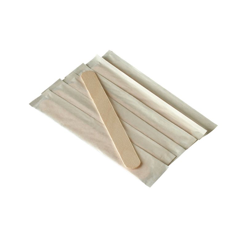 Individually packed wooden tongue depressors