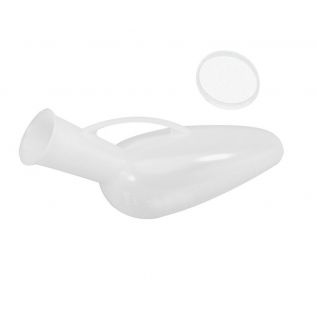 Male urinal with handle - optional cap